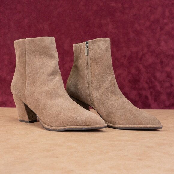 Blondo Women Tan Emma Waterproof Western Cowboy Ankle Fashion Boots sz 12 - Picture 1 of 8